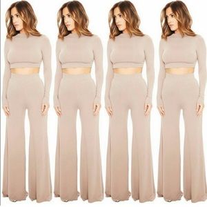 NWT Naked Wardrobe High Waist Wide Leg Pants S